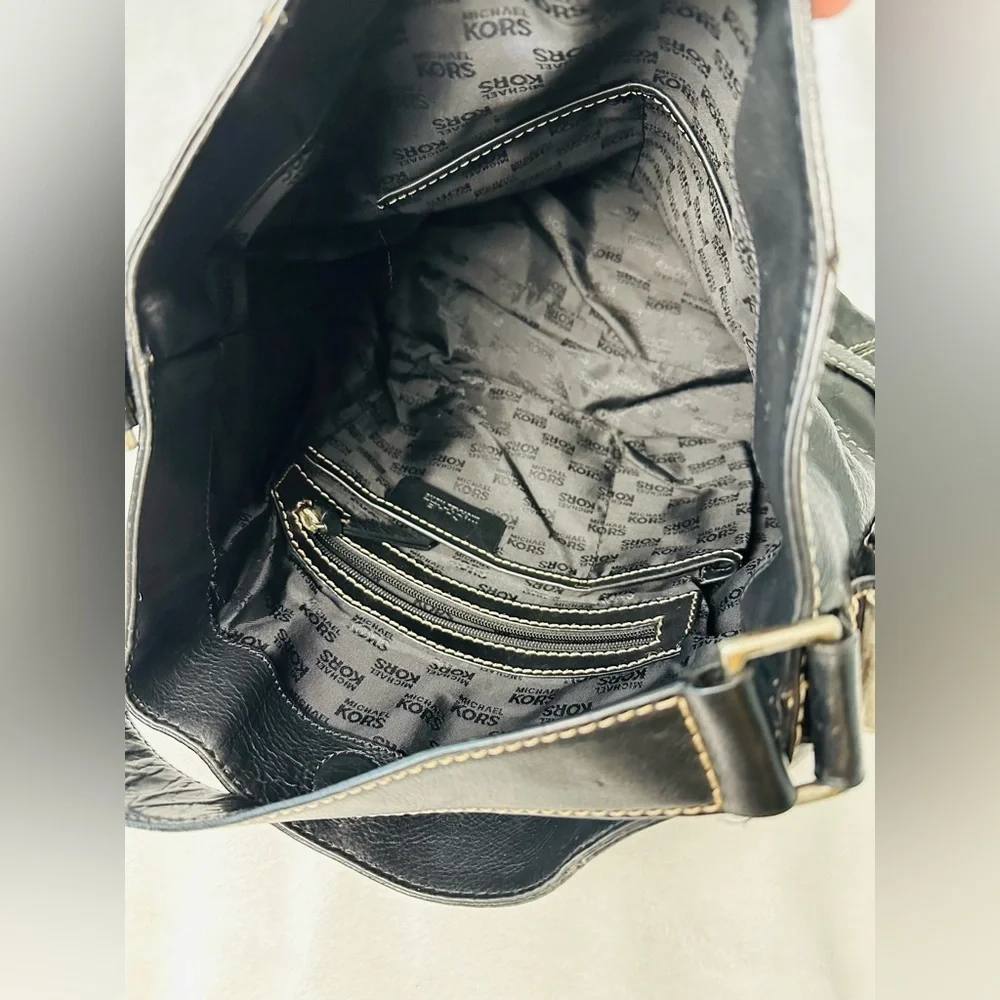 Michael Kors Black Leather Shoulder Bag